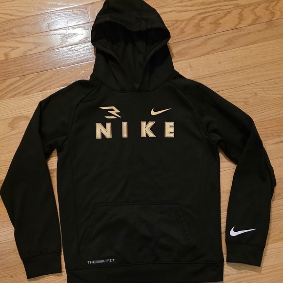 Nike Other - Nike Youth L Black & Gold 3Brand By Russell Wilson Thermafit Hoodie